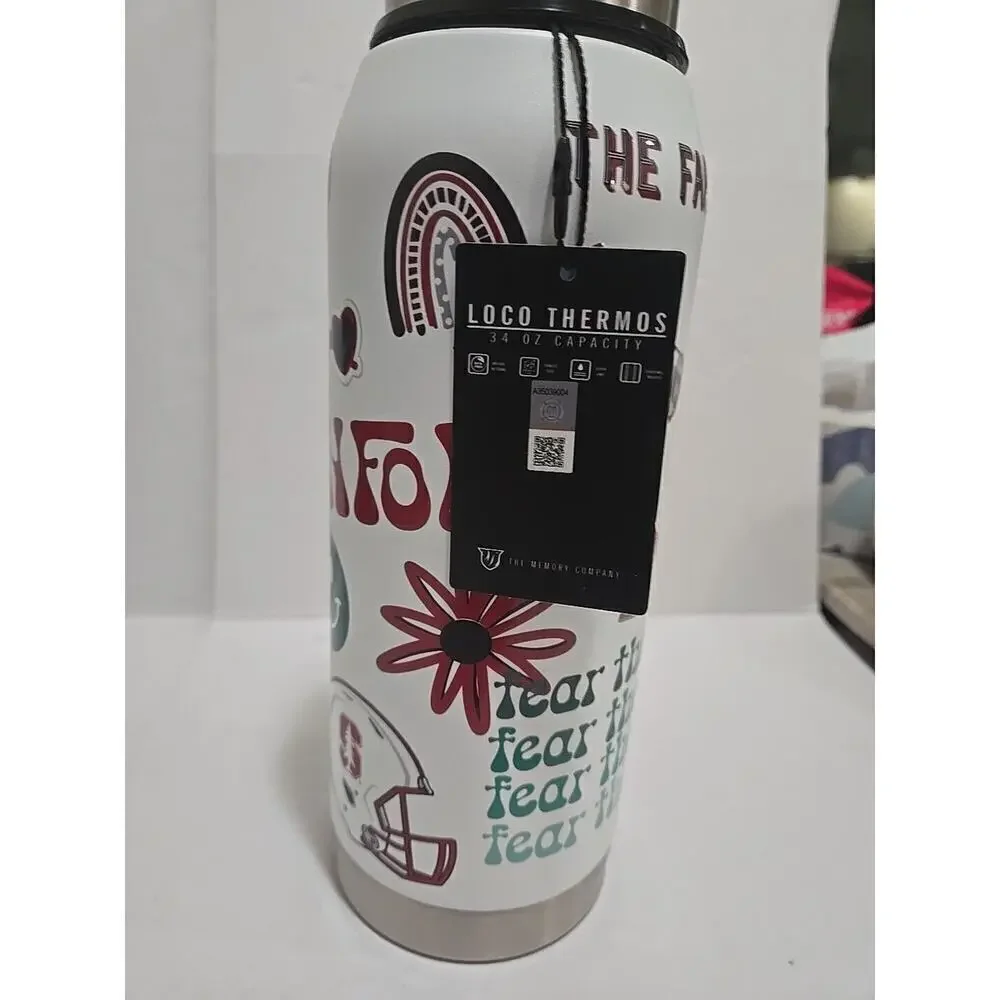 Stanford Cardinal Uversity 34oz Stainless Steel Thermos Water Bottle - Picture 5 of 16